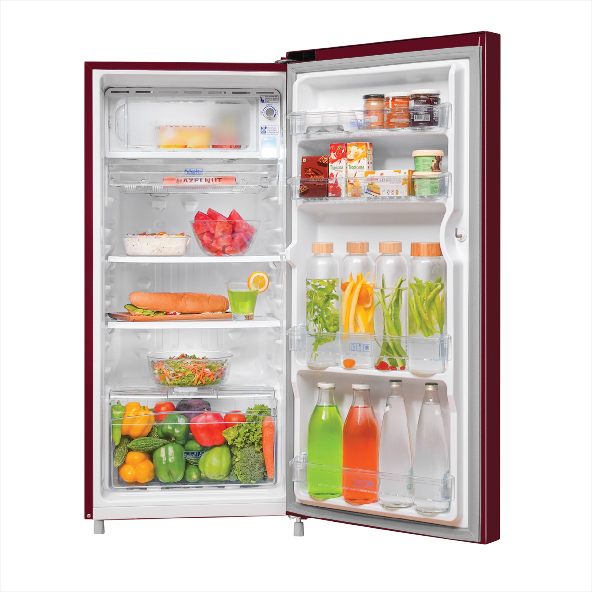 Haier 190L 2 Star Red Animone Single Door Refrigerator